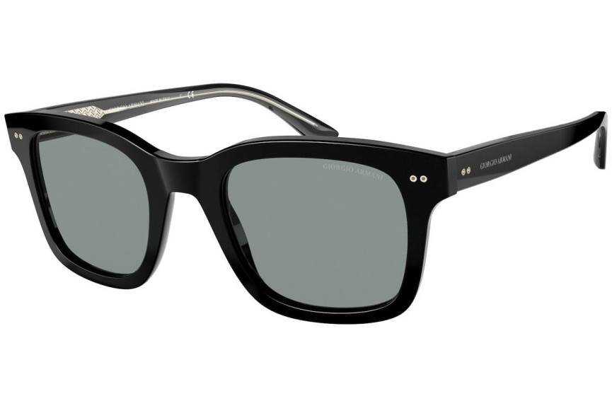 Okulary przeciwsłoneczne Giorgio Armani AR8138 500156 Kwadratowe Czarne