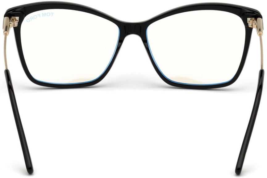 Okulary korekcyjne Tom Ford FT5687-B 001 Kocie oczy Czarne