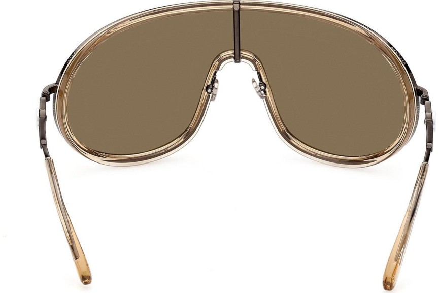 Okulary przeciwsłoneczne Moncler ML0222 57L Pojedyncze | Shield Beżowe