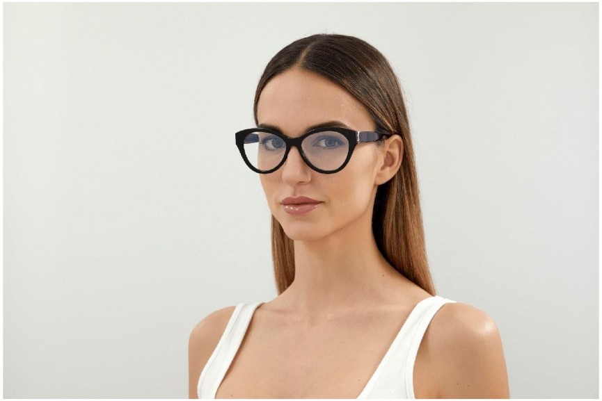 Okulary korekcyjne Saint Laurent SLM96 001 Kocie oczy Czarne