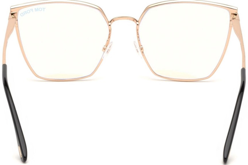 Okulary korekcyjne Tom Ford FT5574-B 001 Kwadratowe Czarne