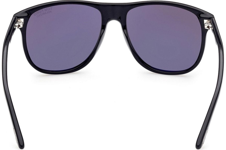 Okulary przeciwsłoneczne Tom Ford FT0905-N 01D Polarized Kwadratowe Czarne