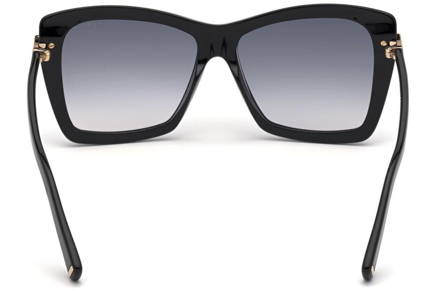 Okulary przeciwsłoneczne Tom Ford FT0849 01B Kocie oczy Czarne