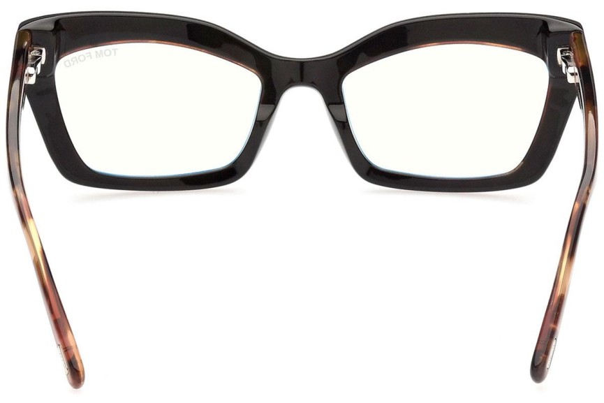 szemüvegeinket Tom Ford FT5766-B 005 Cat Eye Fekete