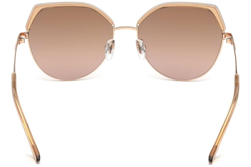 Okulary przeciwsłoneczne Guess GU7736 57G Kwadratowe Beżowe