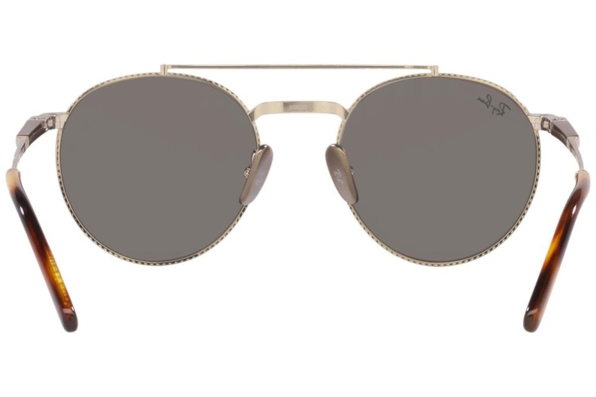 Okulary przeciwsłoneczne Ray-Ban Round II Titanium Titanium Collection RB8237 3139O4 Okrągłe Srebrne