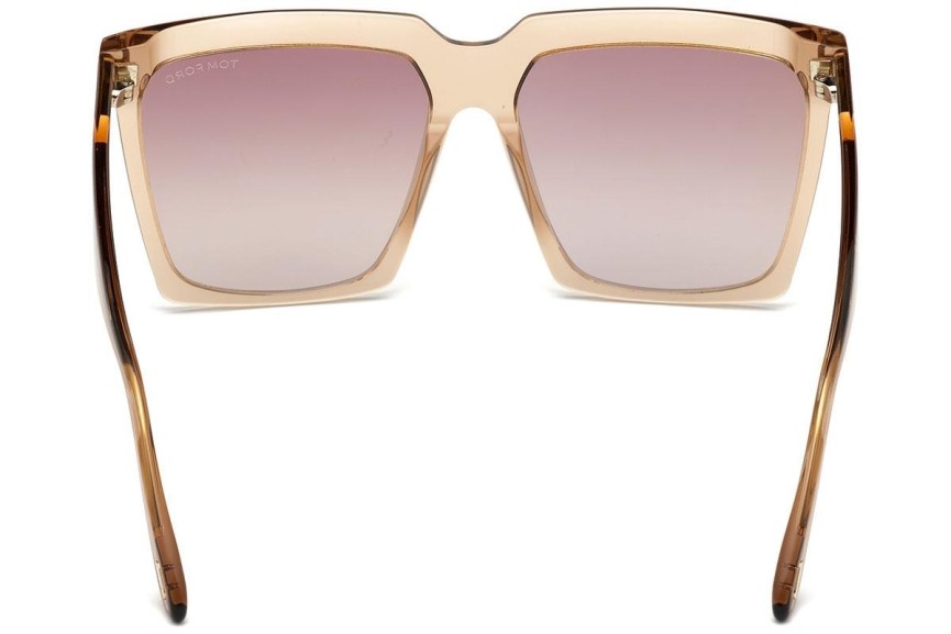 Okulary przeciwsłoneczne Tom Ford FT0764 57G Oversize Beżowe