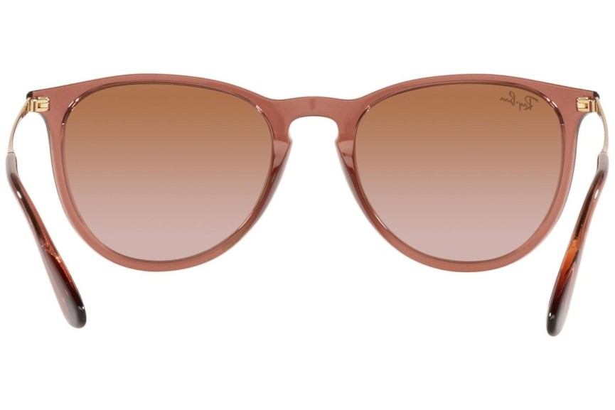 Okulary przeciwsłoneczne Ray-Ban Erika RB4171 659013 Okrągłe Brązowe