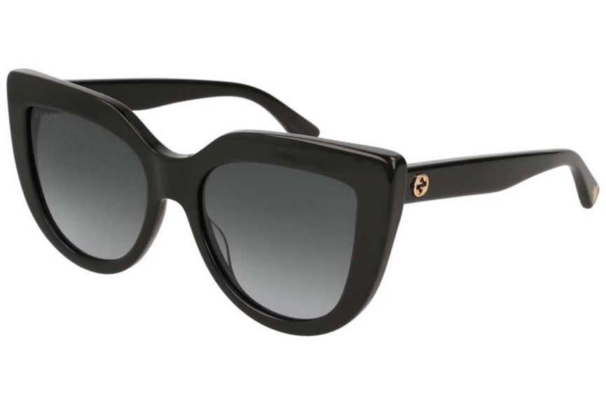 Okulary przeciwsłoneczne Gucci GG0164S 001 Kocie oczy Czarne
