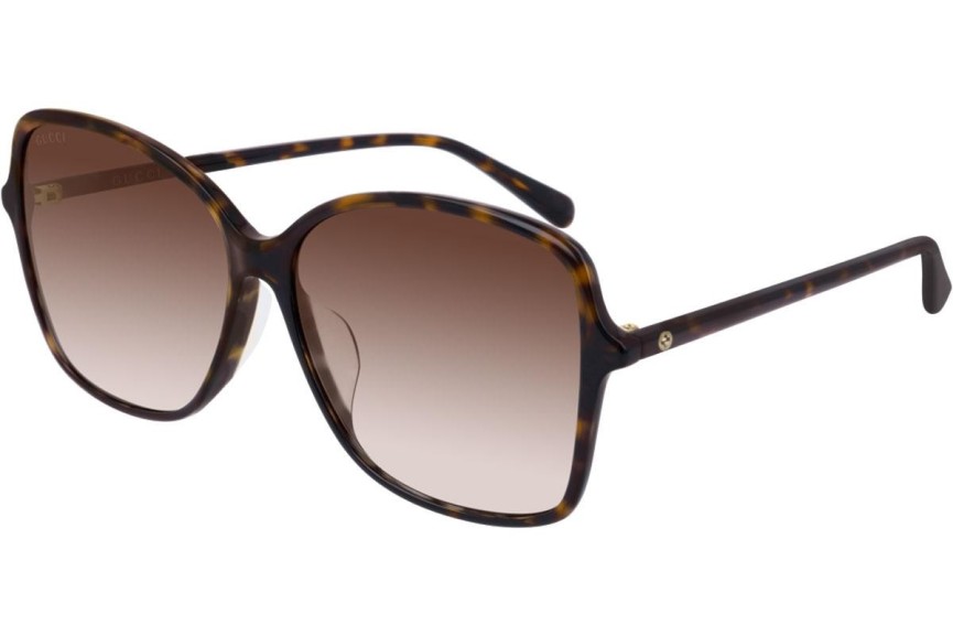 Okulary przeciwsłoneczne Gucci GG0546SK 002 Oversize Havana