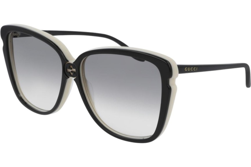 Okulary przeciwsłoneczne Gucci GG0709S 004 Oversize Czarne