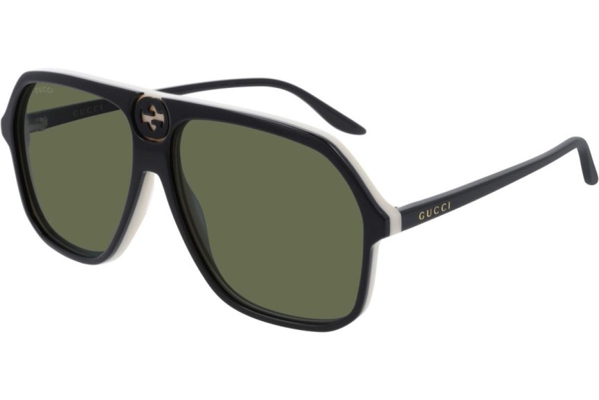 Okulary przeciwsłoneczne Gucci GG0734S 004 Pilotki (Aviator) Czarne
