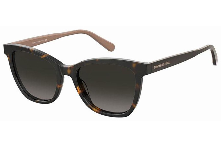 Okulary przeciwsłoneczne Tommy Hilfiger TH1981/S 086/HA Kocie oczy Havana