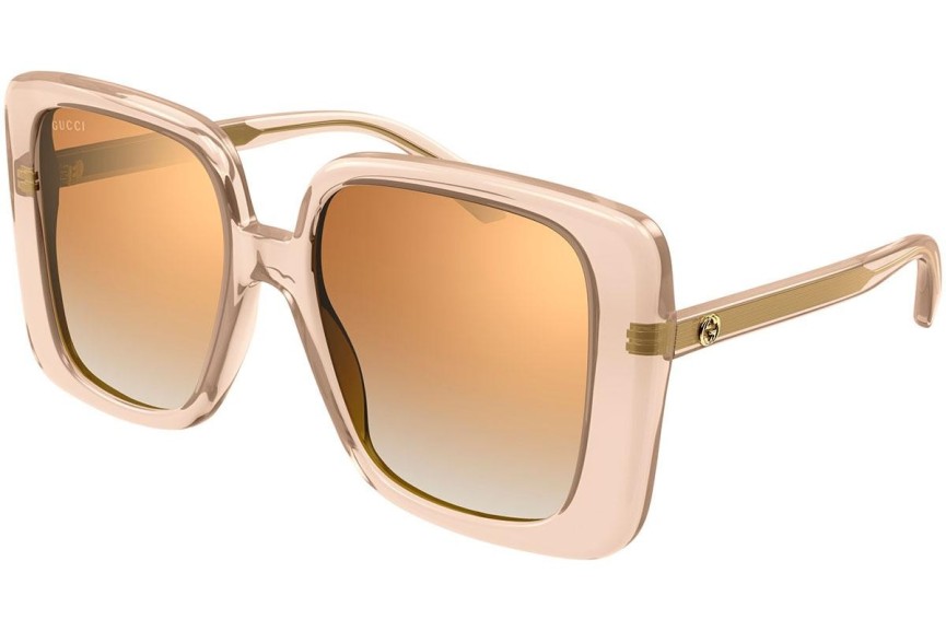 Okulary przeciwsłoneczne Gucci GG1314S 005 Oversize Beżowe