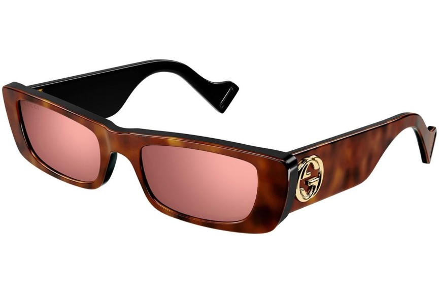 Okulary przeciwsłoneczne Gucci GG0516S 015 Prostokątne Brązowe