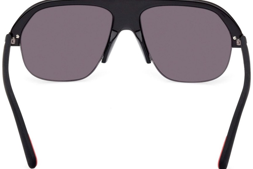 Okulary przeciwsłoneczne Moncler Lodge ML0267 01A Browline Czarne
