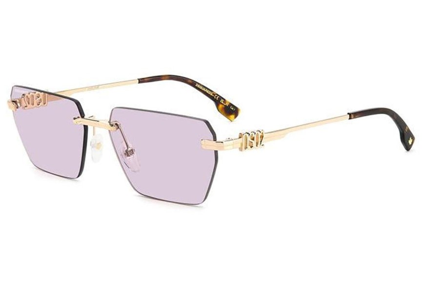 Ochelari de soare Dsquared2 D20102/S EYR/UR Dreptunghiulari Aurii