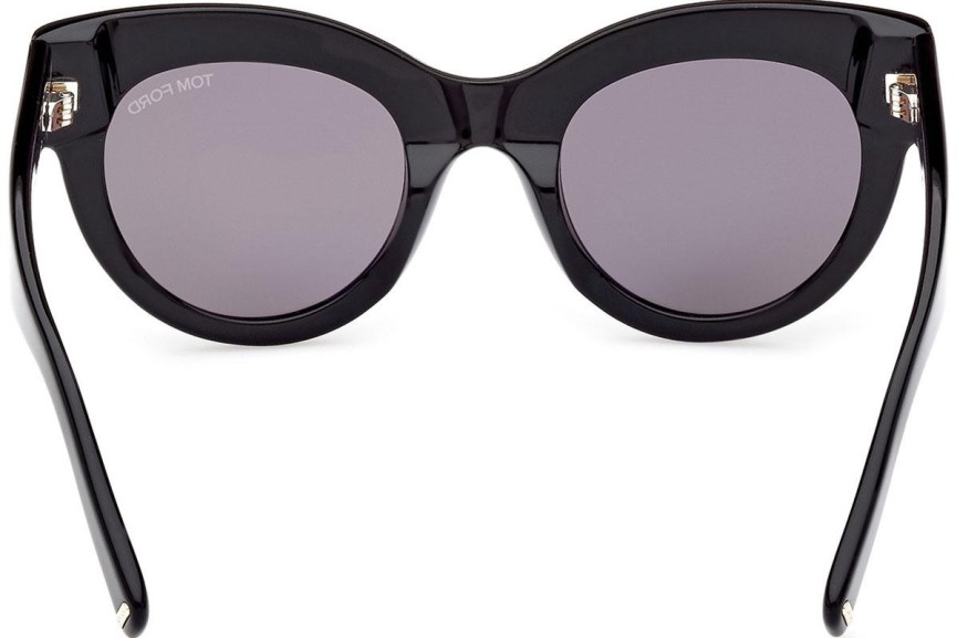 Okulary przeciwsłoneczne Tom Ford Lucilla FT1063 01C Kocie oczy Czarne