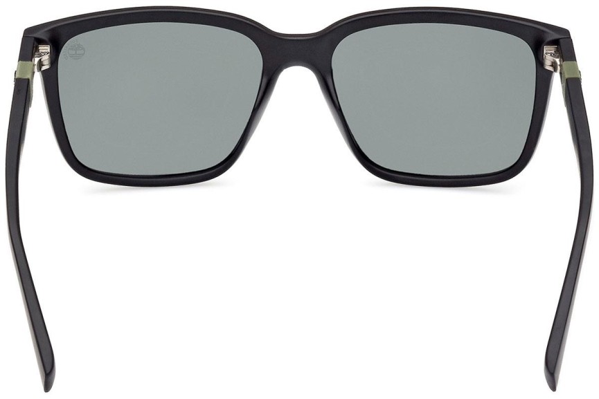 Okulary przeciwsłoneczne Timberland TB9322-H 02R Polarized Kwadratowe Czarne