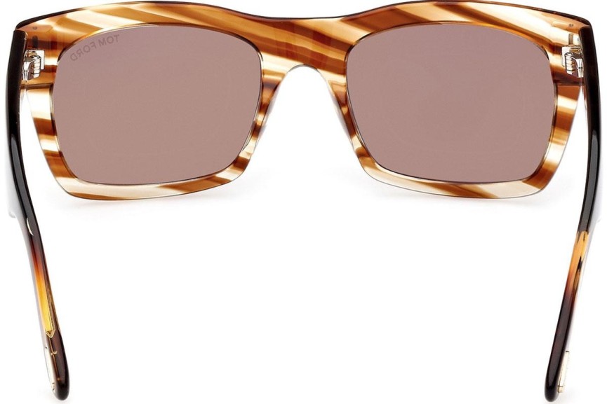 Okulary przeciwsłoneczne Tom Ford Nico 2 FT1062 56E Kwadratowe Havana
