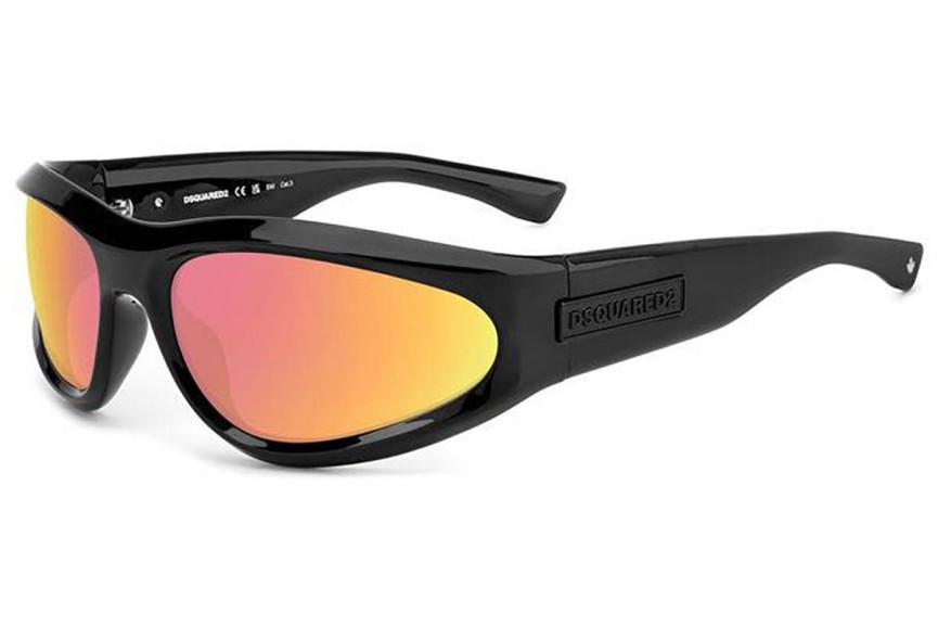 Okulary przeciwsłoneczne Dsquared2 D20101/S 3H2/VQ Nieregularny Czarne