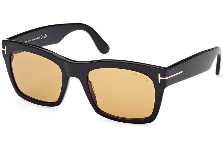 Okulary przeciwsłoneczne Tom Ford Nico 2 FT1062 01E Kwadratowe Czarne