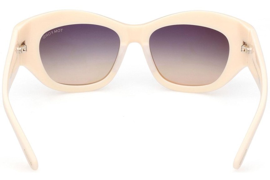 Okulary przeciwsłoneczne Tom Ford Brianna FT1065 25B Kocie oczy Beżowe