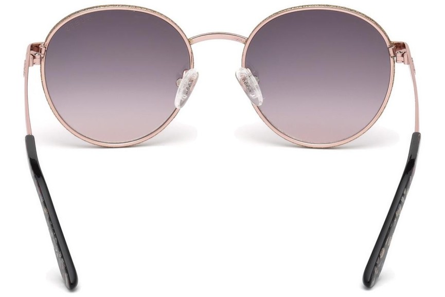 Okulary przeciwsłoneczne Guess GU7556 28U Okrągłe Złote