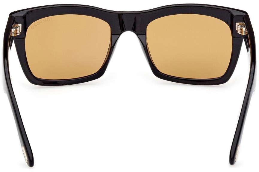Okulary przeciwsłoneczne Tom Ford Nico 2 FT1062 01E Kwadratowe Czarne
