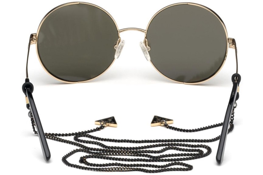 Okulary przeciwsłoneczne Guess GU7606 32G Okrągłe Złote