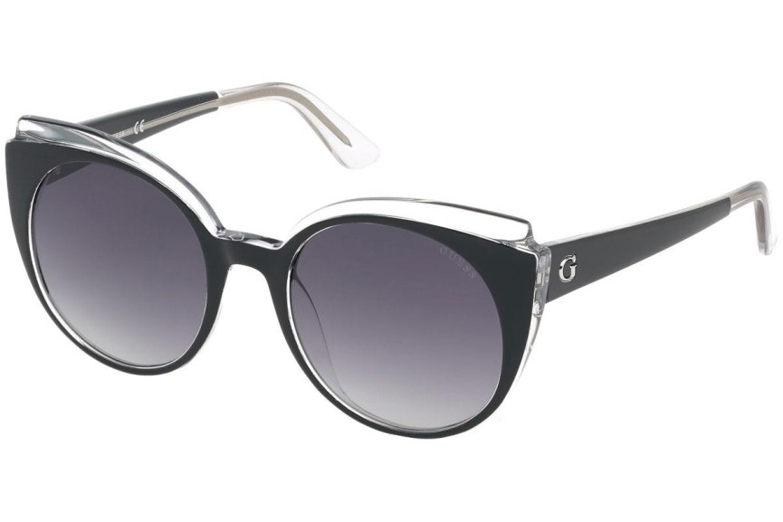 Okulary przeciwsłoneczne Guess GU7591 03B Kocie oczy Czarne