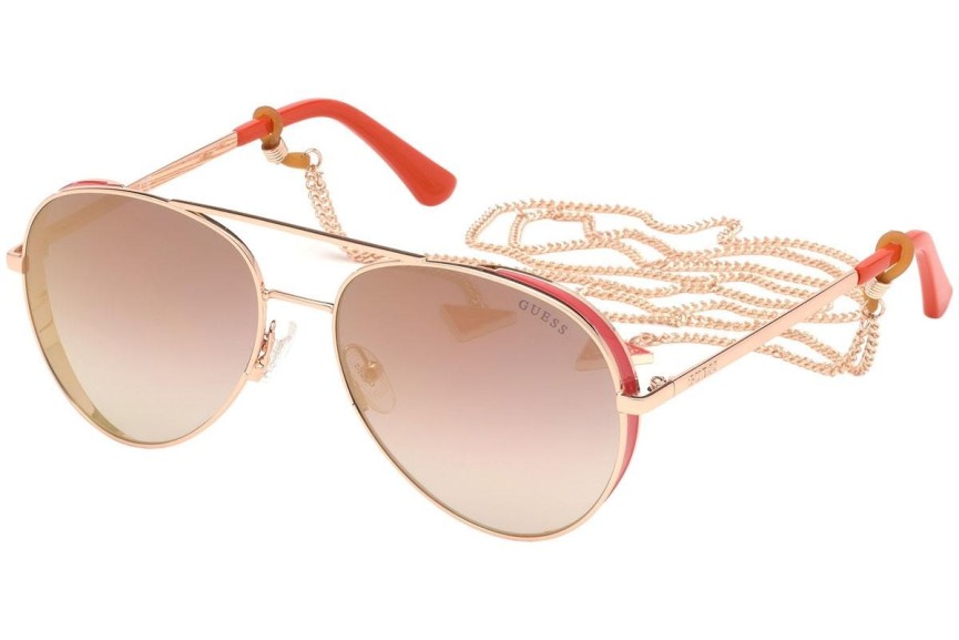 Okulary przeciwsłoneczne Guess GU7607 28U Pilotki (Aviator) Złote