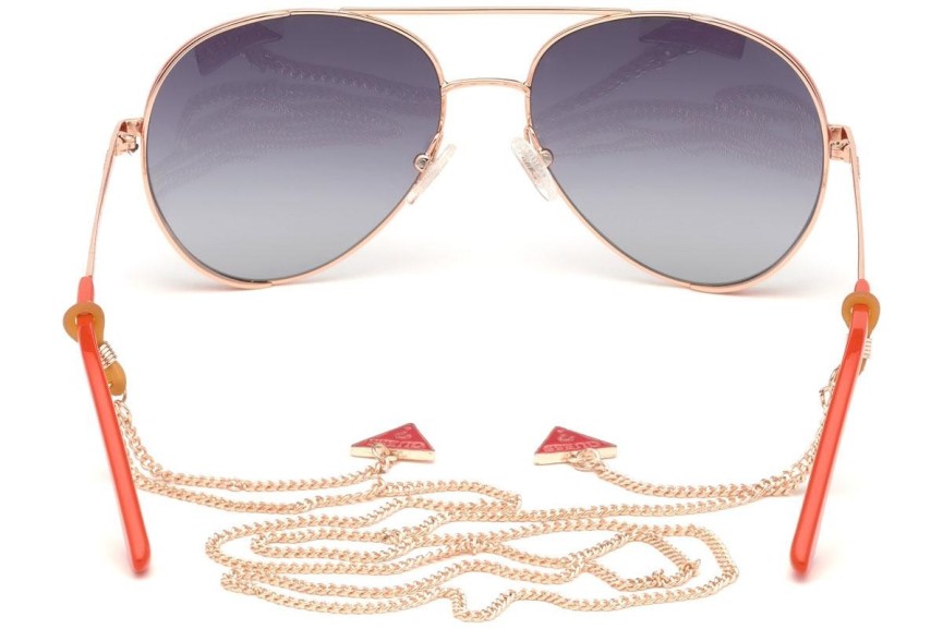 Okulary przeciwsłoneczne Guess GU7607 28U Pilotki (Aviator) Złote
