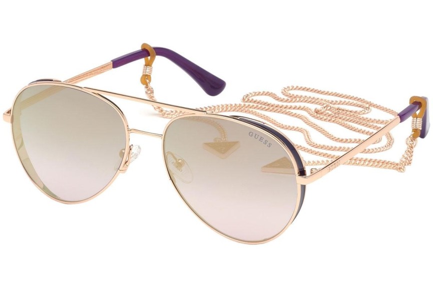 Okulary przeciwsłoneczne Guess GU7607 28X Pilotki (Aviator) Złote