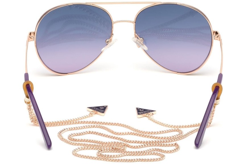 Okulary przeciwsłoneczne Guess GU7607 28X Pilotki (Aviator) Złote