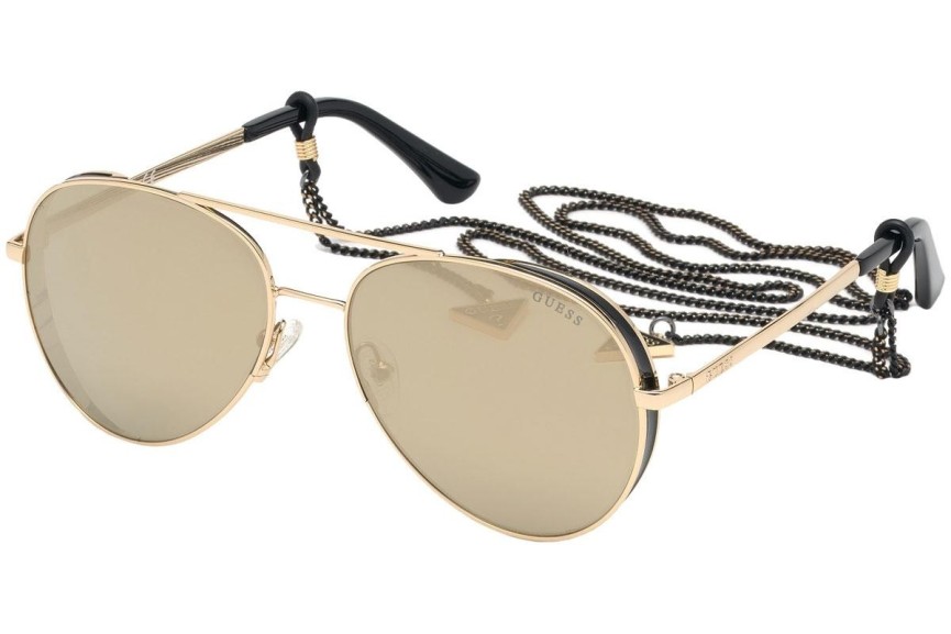 Okulary przeciwsłoneczne Guess GU7607 32G Pilotki (Aviator) Złote