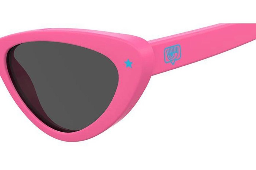 Okulary przeciwsłoneczne Chiara Ferragni CF7029/S 35J/IR Kocie oczy Różowe