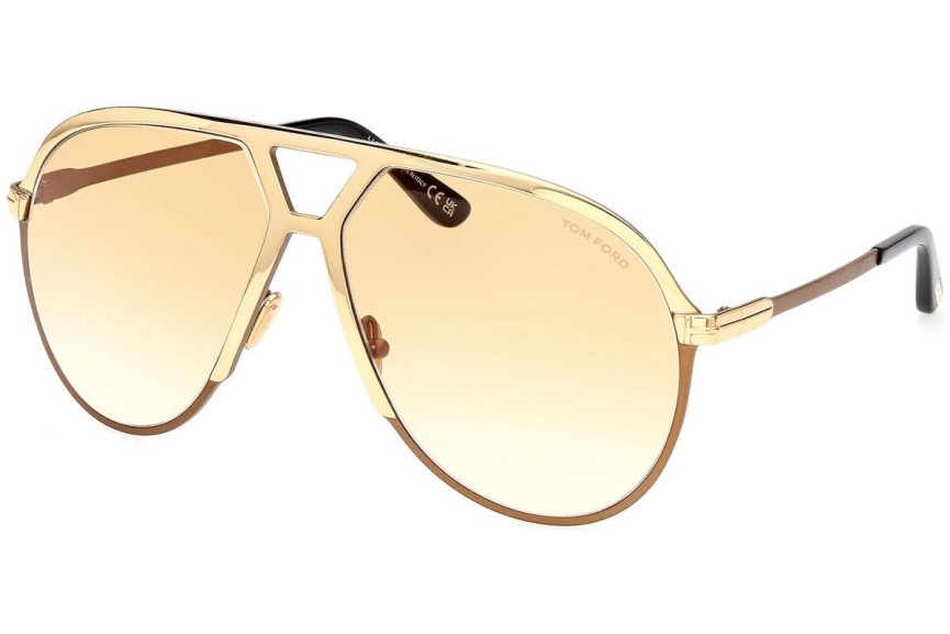 Okulary przeciwsłoneczne Tom Ford Xavier FT1060 30F Pilotki (Aviator) Złote