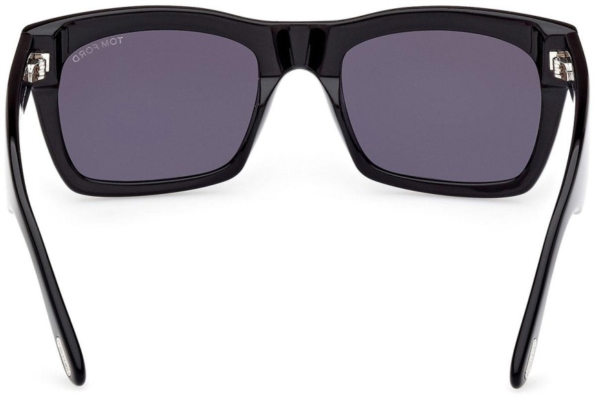 Solbriller Tom Ford Nico 2 FT1062 01A Firkantet Sort