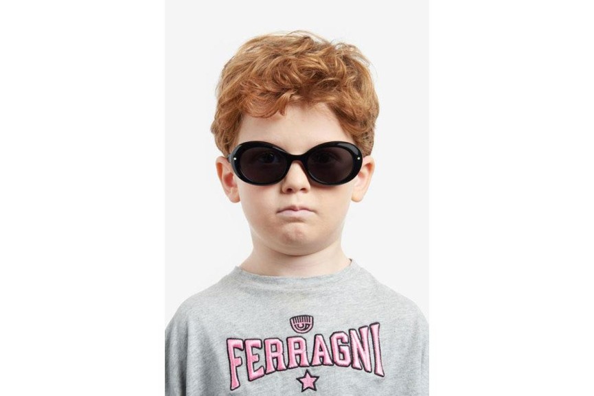 Okulary przeciwsłoneczne Chiara Ferragni CF7028/S 807/IR Owalne Czarne