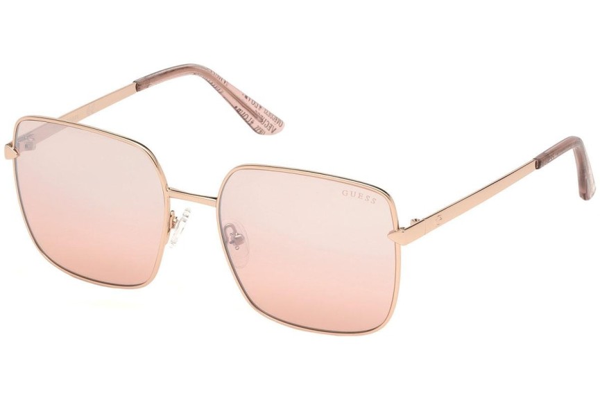Okulary przeciwsłoneczne Guess GU7615 28U Kwadratowe Złote