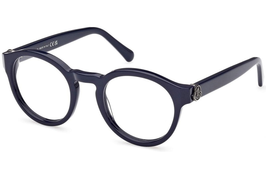Okulary korekcyjne Moncler ML5189 090 Okrągłe Niebieskie