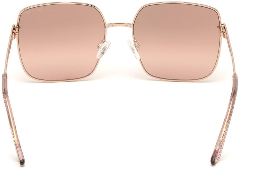 Okulary przeciwsłoneczne Guess GU7615 28U Kwadratowe Złote