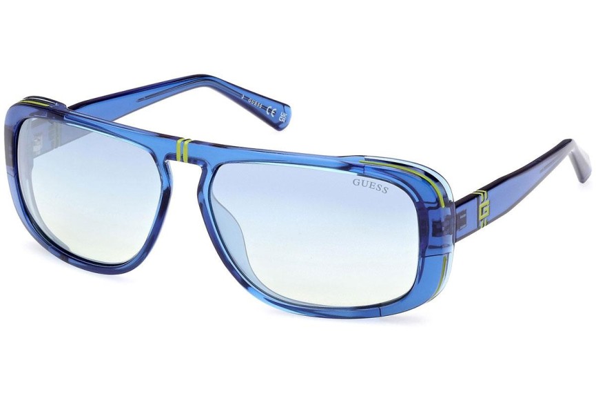 Okulary przeciwsłoneczne Guess GU00082 90X Prostokątne Niebieskie