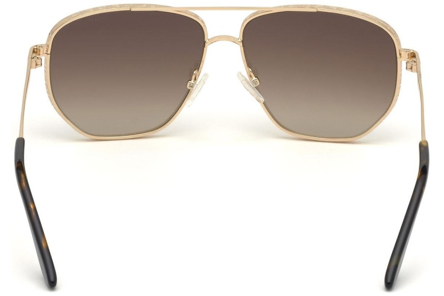 Okulary przeciwsłoneczne Guess GU7635 33F Kwadratowe Złote