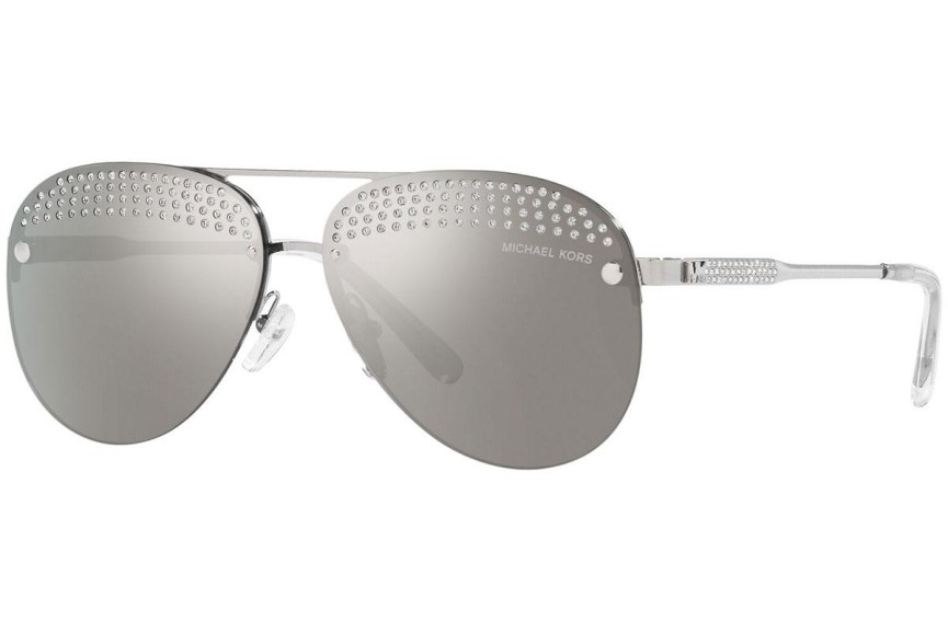 Okulary przeciwsłoneczne Michael Kors East Side MK1135B 18896G Pilotki (Aviator) Srebrne