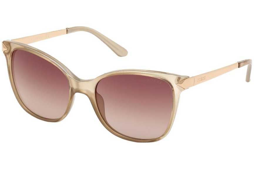Okulary przeciwsłoneczne Guess GU7657 57F Kwadratowe Beżowe