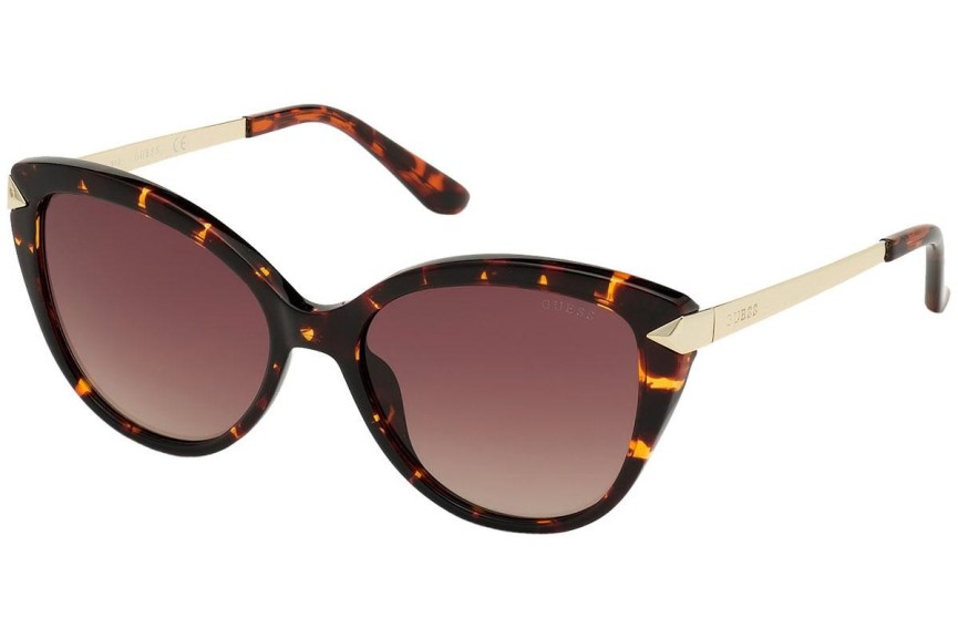 Okulary przeciwsłoneczne Guess GU7658 52F Kocie oczy Havana