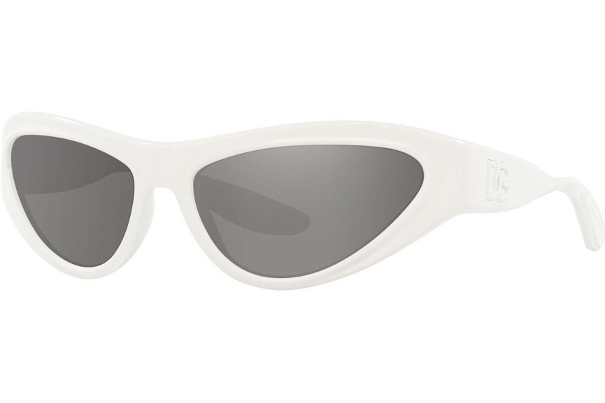 Okulary przeciwsłoneczne Dolce & Gabbana DG6190 33126G Kocie oczy Białe