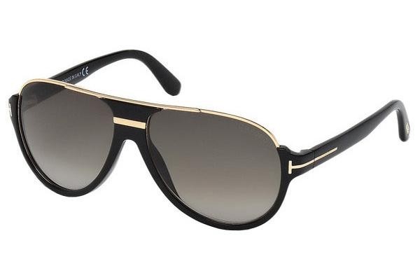 Okulary przeciwsłoneczne Tom Ford Dimitry FT0334 01P Pilotki (Aviator) Czarne